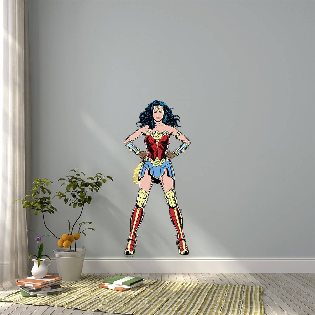 Kismet Decals WW84 Hero Pose 1 Licensed Wall Sticker - Easy DIY Wonder Woman 1984 Home & Room Decor Comic Art - Kismet Decals