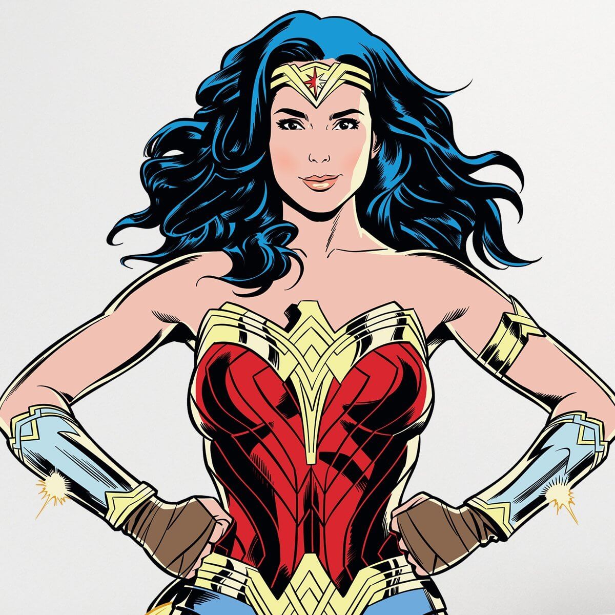 Kismet Decals WW84 Hero Pose 2 Licensed Wall Sticker - Easy DIY Wonder Woman 1984 Home & Room Decor Comic Art - Kismet Decals