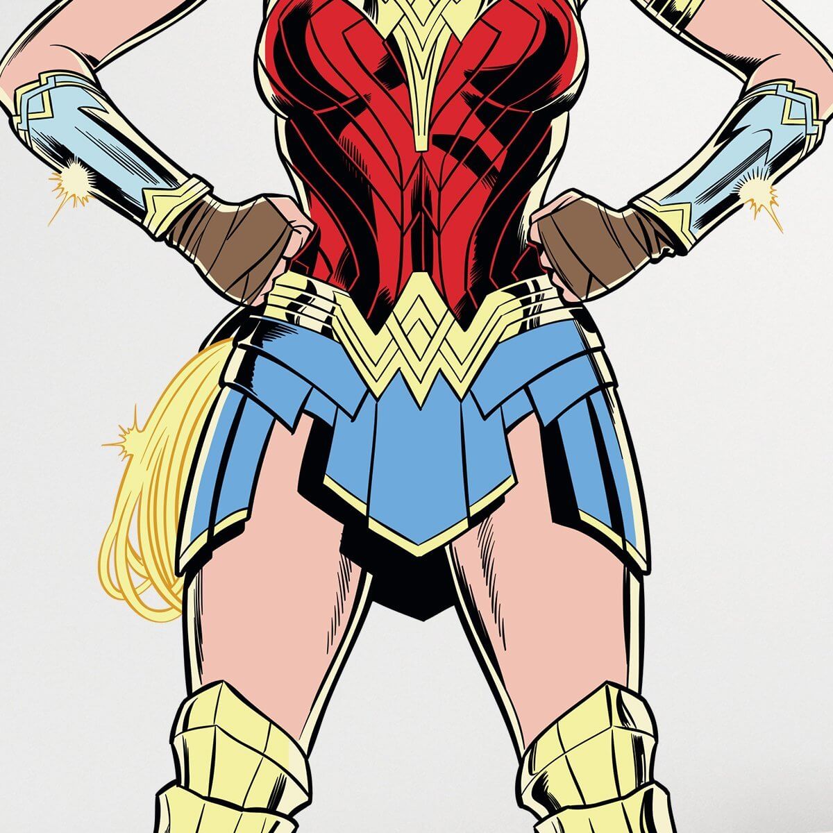 Kismet Decals WW84 Hero Pose 2 Licensed Wall Sticker - Easy DIY Wonder Woman 1984 Home & Room Decor Comic Art - Kismet Decals