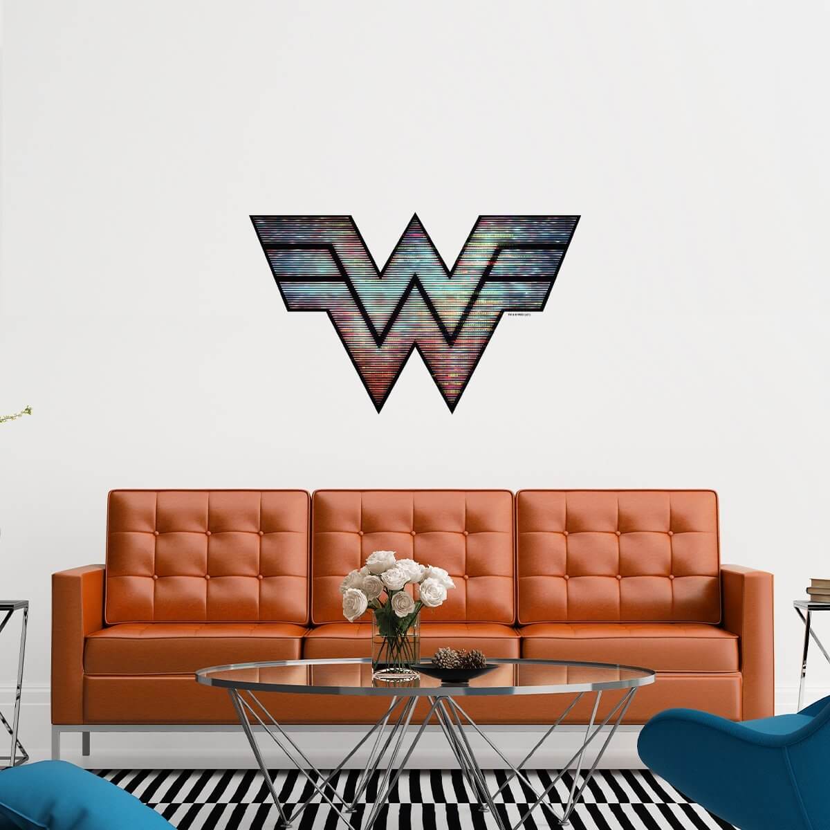 Kismet Decals WW84 Noise Effect Logo 2D Licensed Wall Sticker - Easy DIY Wonder Woman 1984 Home & Room Decor Wall Art - Kismet Decals