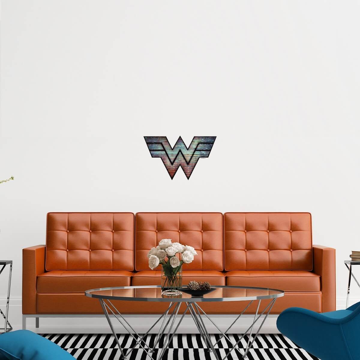 Kismet Decals WW84 Noise Effect Logo 2D Licensed Wall Sticker - Easy DIY Wonder Woman 1984 Home & Room Decor Wall Art - Kismet Decals