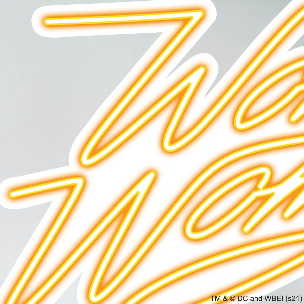 Kismet Decals WW84 Title Logo Neon Yellow Licensed Wall Sticker - Easy DIY Wonder Woman 1984 Home & Room Decor Wall Art - Kismet Decals
